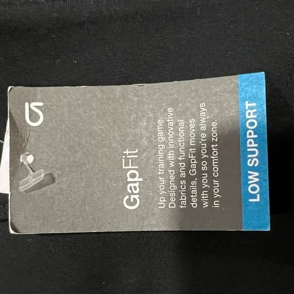 NWT GAP Fit T-Back Sports Bra Sz XS Black Pullover - Picture 4 of 8